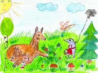 Рисунок Ежихи, автор Шанталь Вернхоут, 9 лет